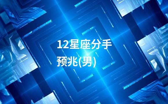 12星座分手预兆(男)