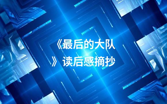 《最后的大队》读后感摘抄