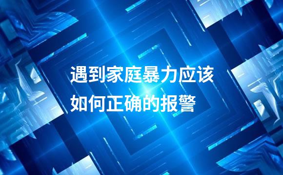 遇到家庭暴力应该如何正确的报警