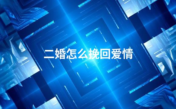 二婚怎么挽回爱情