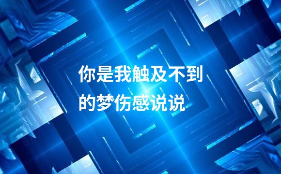 你是我触及不到的梦伤感说说