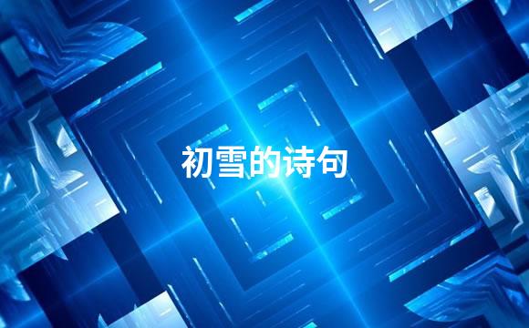 初雪的诗句
