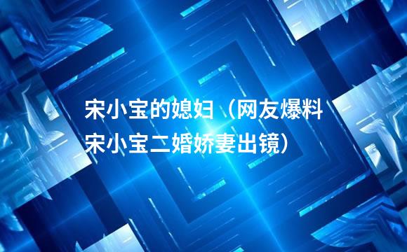 宋小宝的媳妇（网友爆料宋小宝二婚娇妻出镜）