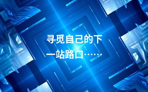 寻觅自己的下一站路口……